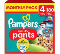 Pampers Baby-Dry Nappy Pants Paw Patrol Edition Size 4, 4 (180 Count)