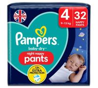 Pampers Baby-Dry Night Nappy Pants Size 4, 32 Nigh