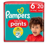 Pampers Baby-Dry Pants Size 6, 20 Nappies, 14 kg - 19 kg (20 ks)