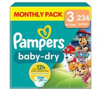 Pampers Baby-Dry Paw Patrol Edition Size 3, 234 Nappies, 6kg-10kg, Monthly Pack