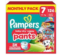 Pampers Baby-Dry Nappy Pants Paw Patrol Edition Size 7, 126 Nappies, 15kg+, Monthly Pack, with Our 360° Pants Fit to Help Prevent Leaks