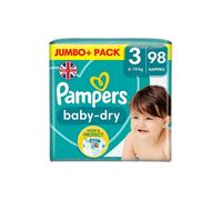 Pampers Baby Dry Taped Size 3 Jumbo Pack 98 Pack