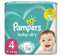 Pampers Baby-Dry Size 4 36 Nappies up to 12 Hours All-Round Protection 9-14kg 925 g