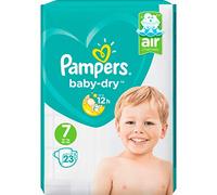 Pampers Baby-Dry Size 7 24 Nappies Up to 12 Hours Full Protection 15kg+ 816g