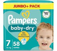 Pampers Baby-Dry Size 7 Nappies Jumbo Pack 58 Pack