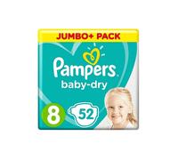 Pampers Baby Dry Size 8 Jumbo Pack - 52 nappies