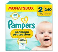 Pampers Baby Nappies Size 2 (4-8 kg) Premium Protection, Mini, Monthly Box, Best Comfort and Protection for Sensitive Skin, Pack of 240