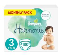 Pampers Baby Nappies Size 3 (6-10 kg / 13-22 lbs), Harmonie, 180 Nappies, Monthly Savings Pack