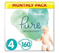 Pampers Baby Nappies Size 4 (9-14 kg / 20-31 lbs), Pure Protection (Harmonie), 160 Count, MONTHLY SAVINGS PACK, Premium Cotton & Soft Plant-Based Fibres