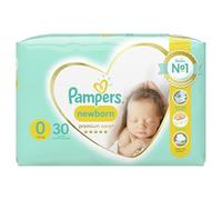 Pampers Diaper Size 0 (<3 kg), Premium Care Diapers, 30 Pcs, Best Comfort and Sensitive Skin Protection from Pampers