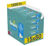 Pampers Fresh Clean Baby Wipes 15 Packs 1200 count (Pack of 1), Multi-color