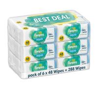 Pampers Harmonie Aqua Baby Wipes 48 Wipes (Pack Of 6)