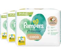 Pampers Harmonie Coco Wipes - Pack of 12 x 44 Wipes