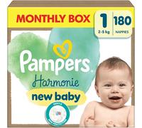 Pampers Harmonie Nappies Size 1, 180 Nappies, 2kg-5k