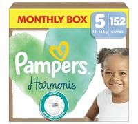 Pampers Harmonie Nappies Size 5, 152 Nappies, 11kg-16kg, Monthly Pack, Gentle Skin Protection with 100 Percent Pampers Protection