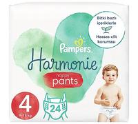 Pampers Harmonie Nappy Pants Size 4, 24 Nappies, 9kg - 15kg, Essential Pack
