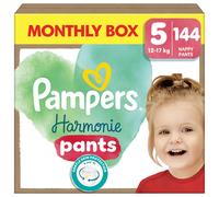Pampers Harmonie Nappy Pants Size 5, 144 Nappies, 12kg-17kg, Monthly Pack, Gentle Skin Protection and 360 Comfort Fit