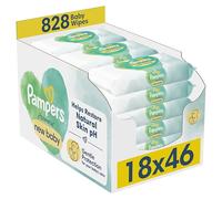 Pampers Harmonie New Baby Wipes Plastic Free 18 Packs of 46 Wipes = 828 Baby Wet Wipes, Help restore natural skin pH