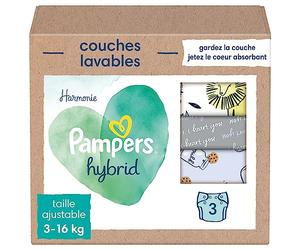Pampers - Harmony Hybrid Washable Diapers for Babies, 3-Pack Washable Diapers - 1 piece