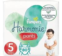 Pampers Nappies Size 5 (12-17 kg), Harmony, 80 Nappies (4 x 20 Pack), 0% Compromise, 100% Absorbency, Plant Based Ingredients, Hypoallergenic