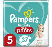 Pampers Nappies Size 5 (12 kg-17 kg) - Baby-Dry Pants, 37 Panties