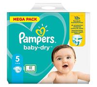 Pampers Nappies, Size 5, 76 Count, Baby, Overnight Protection, Disposable, Water Resistant, Dermatologically Tested, Oeko-Tex Certified