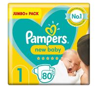 Pampers New Baby Taped Size 1 Jumbo Pack 80s