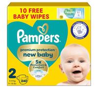 Pampers New Baby Nappies Size 2 + Wipes