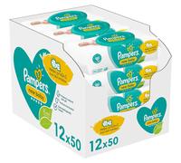 Pampers New Baby Sensitive Baby Wipes, 600 Count (12 x 50), Baby Essentials for Newborn
