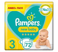 Pampers New Baby Size 3 Jumbo Pack, 72 Nappies