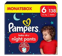 Pampers Night Pants Size 6, 138 Nappies, 13 kg+, Pampers Night Pants Provide Additional Protection for the Whole Night