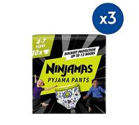 Pampers Ninjamas Bedwetting Pyjama Pants Boys x10 4-7 Years x3 Bundle