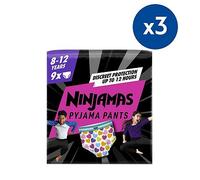 Pampers Ninjamas Bedwetting Pyjama Pants Girls x9 8-12 Years x3 Bundle