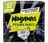 Pampers Ninjamas Pyjama Pants Unisex Spaceships, 4-7 Years, 60 Pyjama Pants, 17kg - 30kg, All-Night Leak Protection