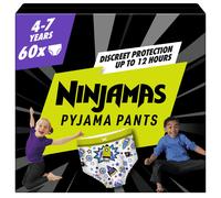 Pampers Ninjamas Pyjama Pants Unisex Spaceships, 4-7 Years, 60 Pyjama Pants, 17k