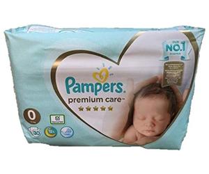 Pampers Premium Care Nappies Size 0, up to 3 kg, Newborn Pack of 30