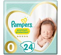 Pampers Premium Protection 24 Nappies Size 0 (Under 3kg)