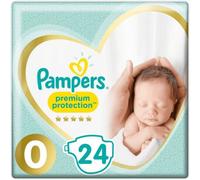 Pampers Premium Protection 24 Nappies Size 0 (Under 3kg)