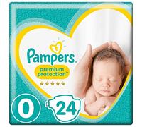 Pampers - Premium Protection Diapers Size 0, for Babies Under 3 kg - 24 Pieces