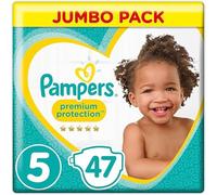 Pampers Premium Protection Diapers, size 5 Junior (11-23 kg), jumbo pack, 1 pack (1 x 47 pieces)