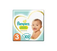 Pampers Premium Protection Maxi Pack 102 Nappies Size 3 (6-10kg)