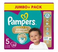 Pampers Premium Protection Size 5, 54 Nappies, 11kg - 16kg, Jumbo+ Pack