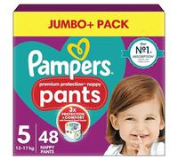 Pampers Premium Protection Nappy Pants Size 5, 48 Nappies, 11kg-17kg, Jumbo+ Pack