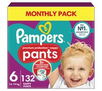 Pampers Premium Protection Nappy Pants Size 6, 132 Nappies, 14kg-19kg,