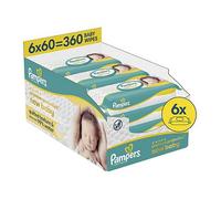 Pampers Premium Protection New Baby Plastic Free Wipes 6 Packs Of 60 Wipes