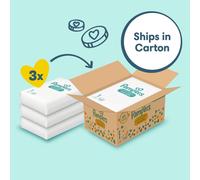 Pampers Premium Protection New Baby Size 1, 180 Nappies, 2kg-5kg, Monthly Pack + Pampers Harmonie Aqua Baby Wipes 1 pack of 10 Wipes