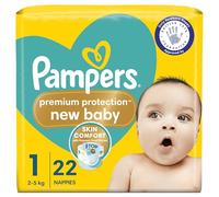 Pampers New Baby Nappies Size 1 (2-5 kg), 22 pack