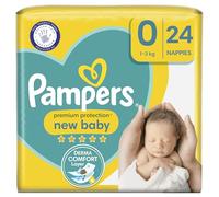 Pampers Premium Protection 24 Nappies Size 0 (Under 3kg)