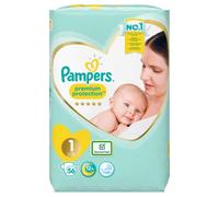 Pampers Premium Protection Size 1, Pack of 56 Größe 1 (2 - 5 kg) 56
