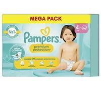 Pampers Premium Protection Size 4, Nappies x96, 9kg - 14kg, Our No.1 for Comfort and Protection for Sensitive Skin
